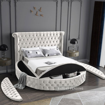 Luxus Cream Velvet King Bed