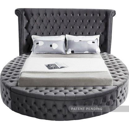 Luxus Grey Velvet King Bed