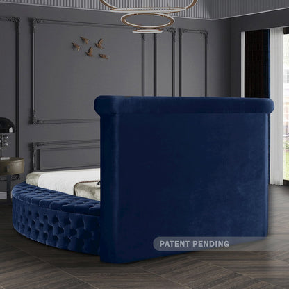 Luxus Navy Velvet King Bed