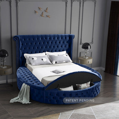 Luxus Navy Velvet King Bed
