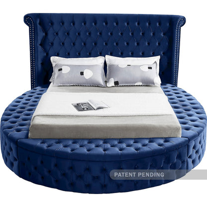 Luxus Navy Velvet King Bed