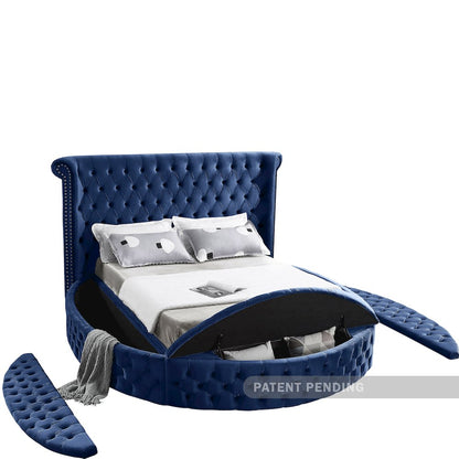 Luxus Navy Velvet King Bed