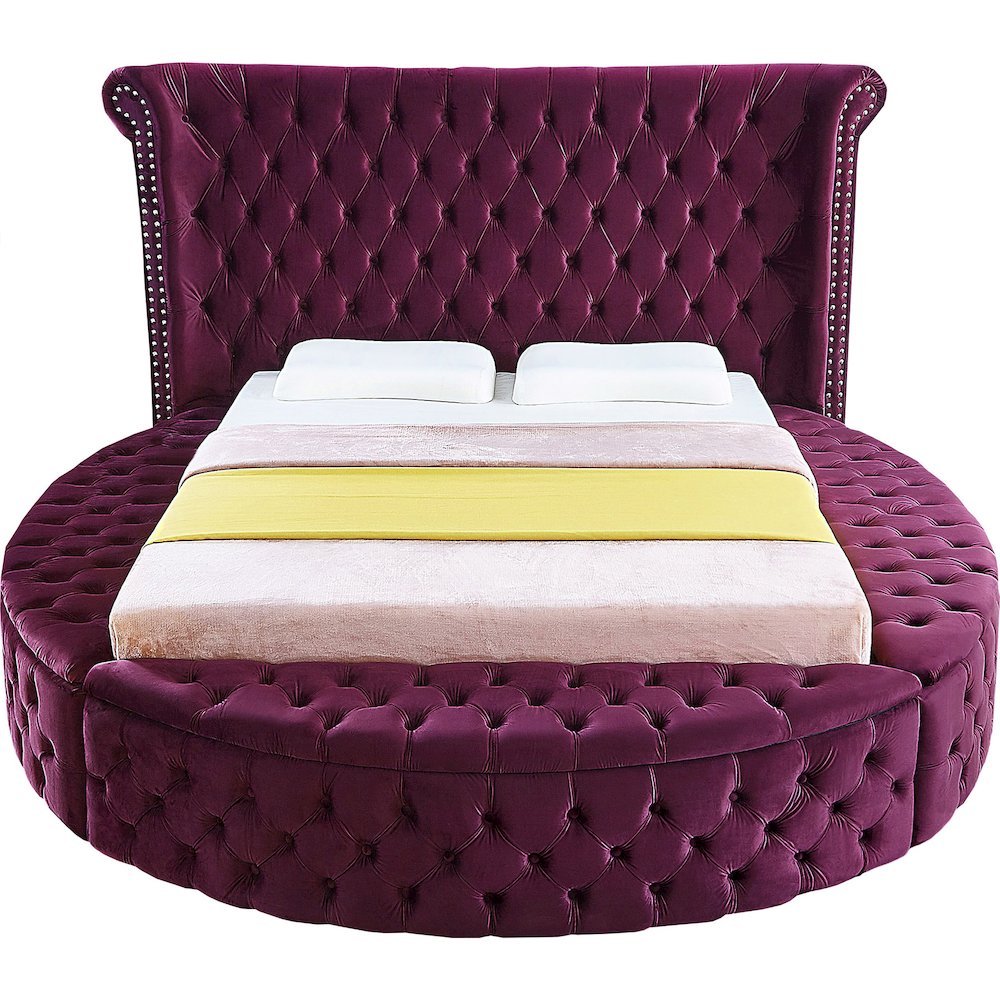 Luxus Purple Velvet Full Bed
