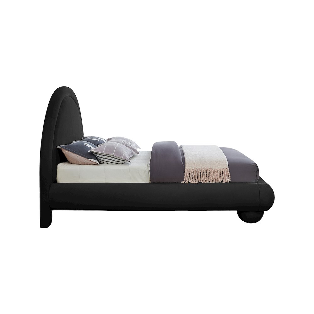 Madrid Black Velvet King Bed