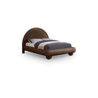 Madrid Brown Velvet Full Bed