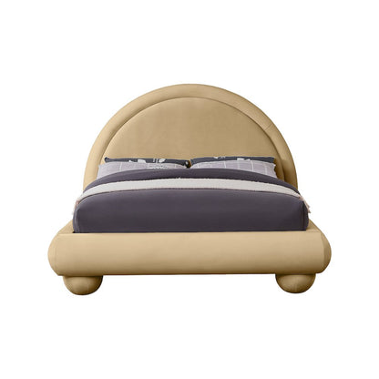 Madrid Camel Velvet Full Bed