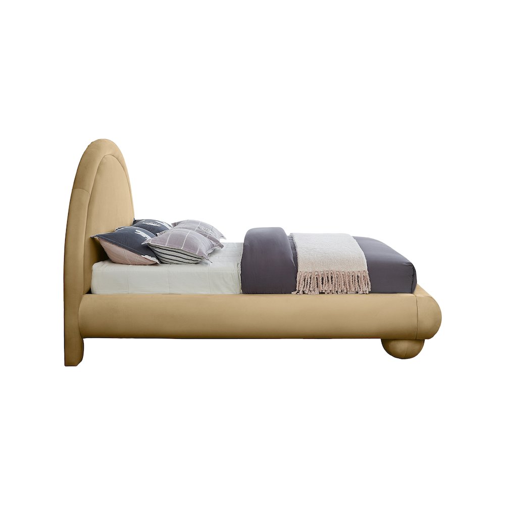 Madrid Camel Velvet Full Bed