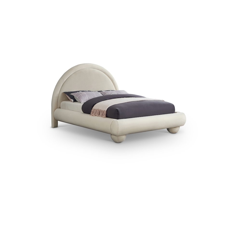 Madrid Cream Velvet Full Bed