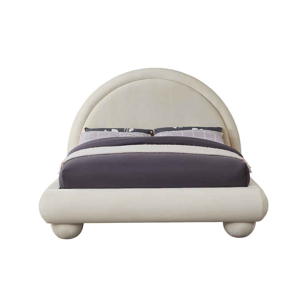 Madrid Cream Velvet Full Bed
