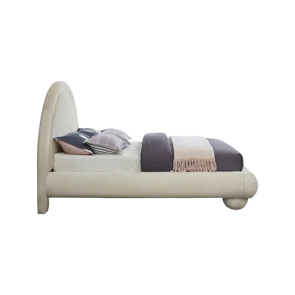 Madrid Cream Velvet Full Bed