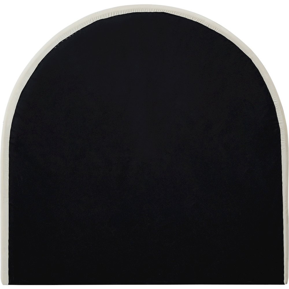 Madrid Cream Velvet Twin Bed