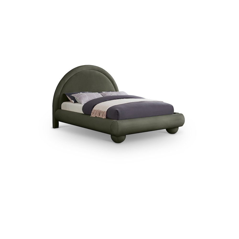 Madrid Green Velvet King Bed