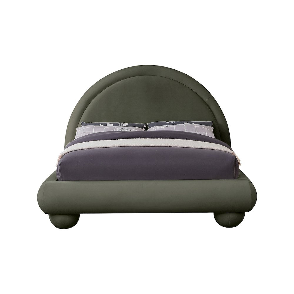 Madrid Green Velvet King Bed