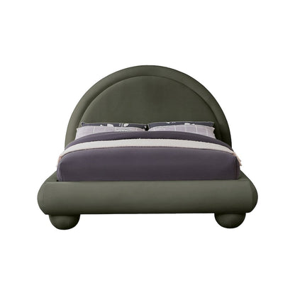 Madrid Green Velvet King Bed