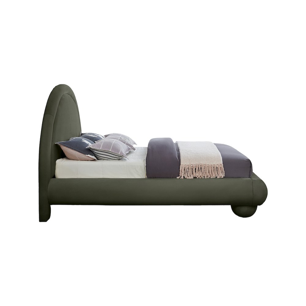 Madrid Green Velvet King Bed