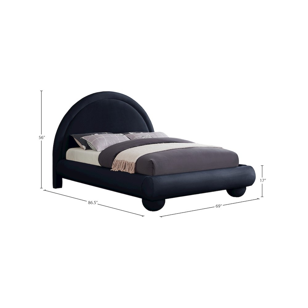 Madrid Navy Velvet Full Bed