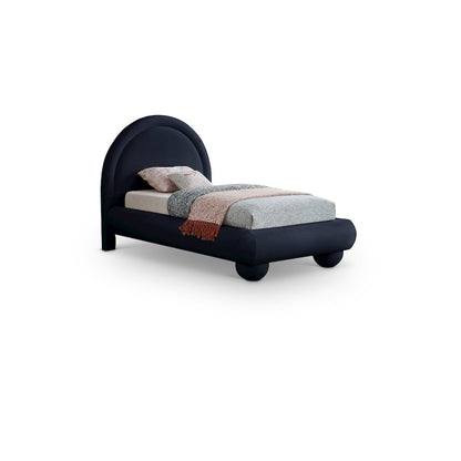 Madrid Navy Velvet Twin Bed