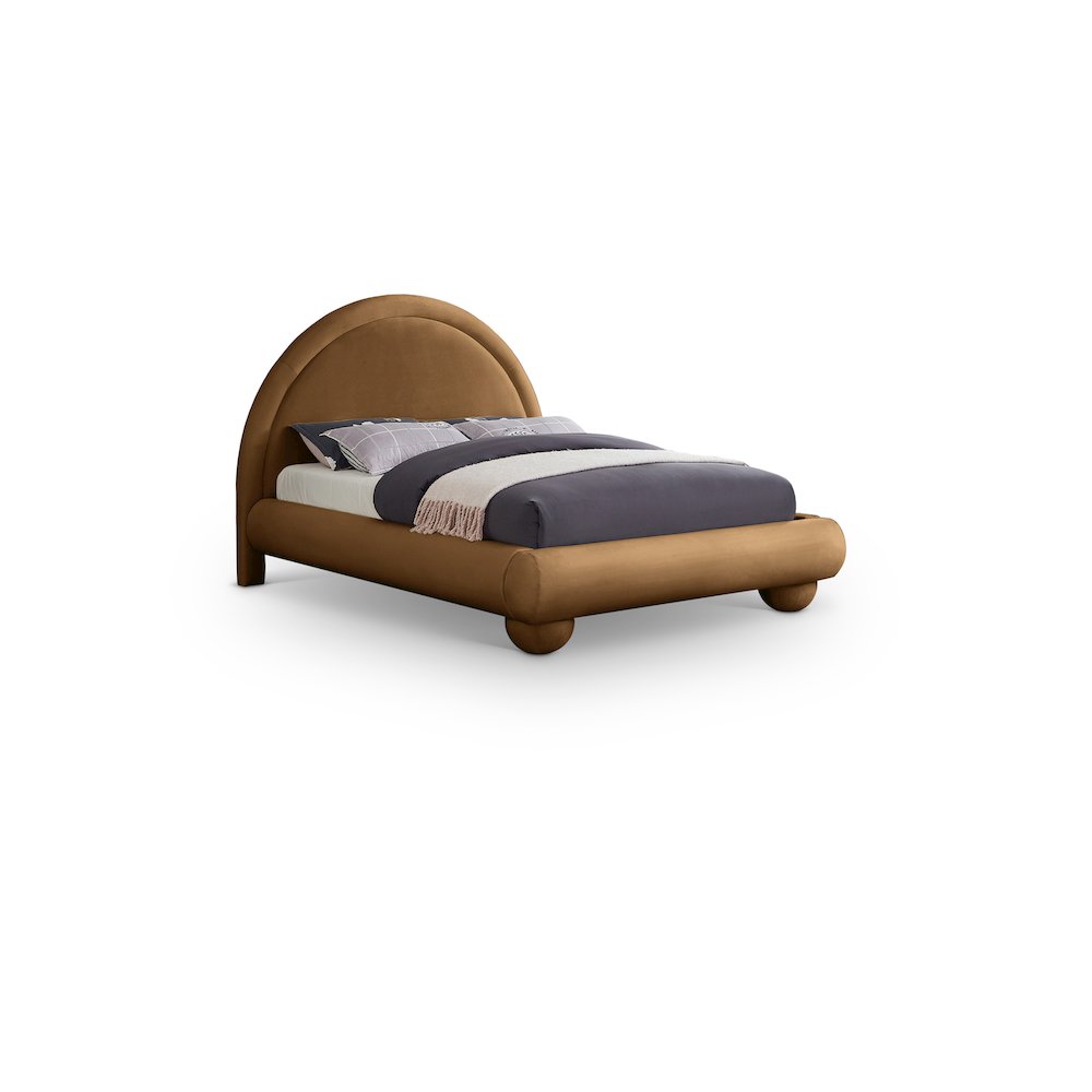 Madrid Saddle Velvet King Bed