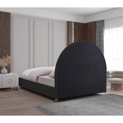 Milo Black Fabric King Bed