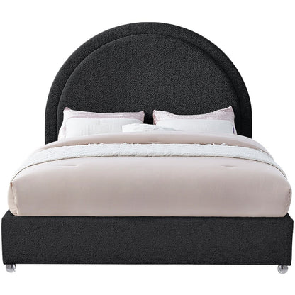 Milo Black Fabric Queen Bed