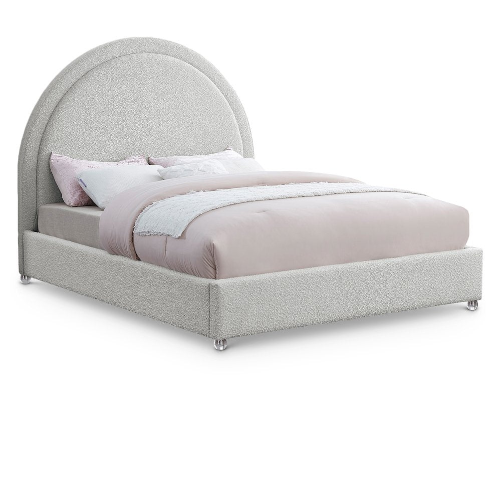 Milo Cream Fabric Full Bed