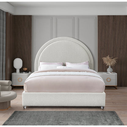 Milo Cream Fabric Full Bed