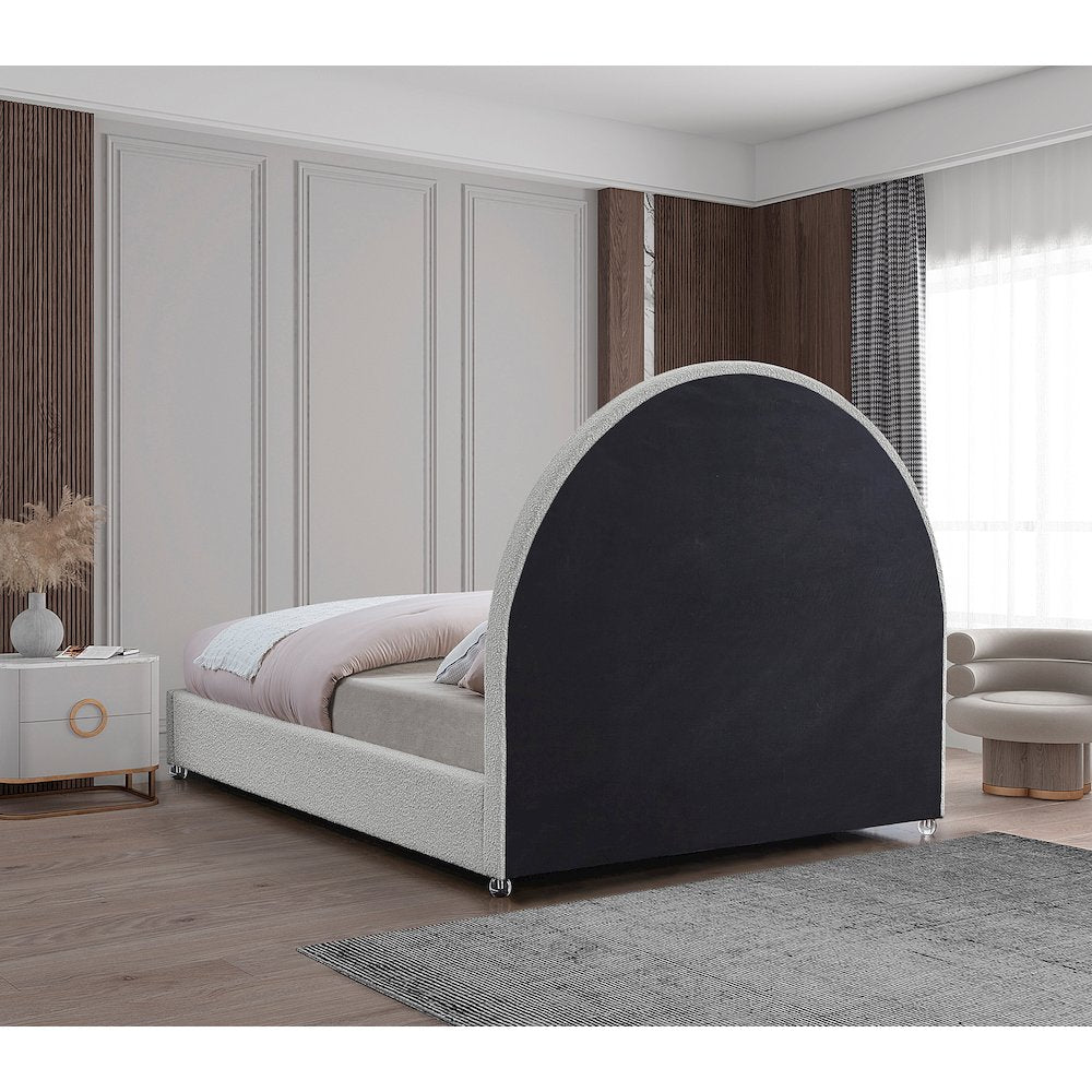 Milo Cream Fabric Full Bed