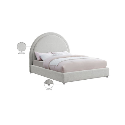 Milo Cream Fabric King Bed