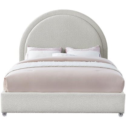 Milo Cream Fabric Queen Bed