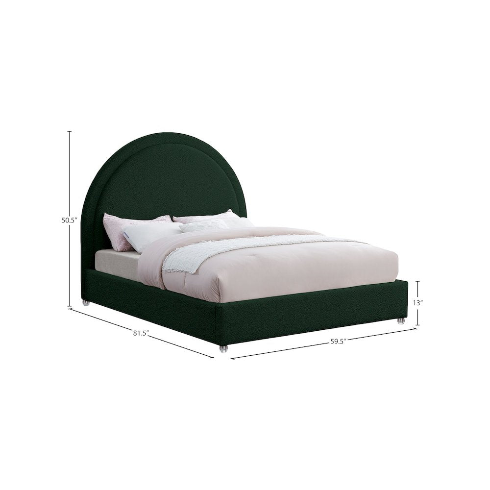Milo Green Fabric Full Bed