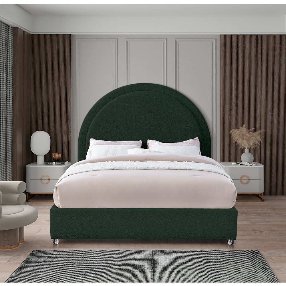 Milo Green Fabric Full Bed