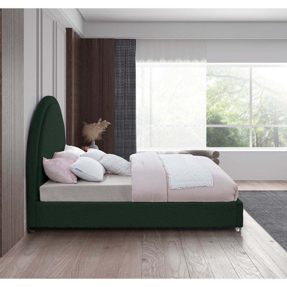 Milo Green Fabric Full Bed