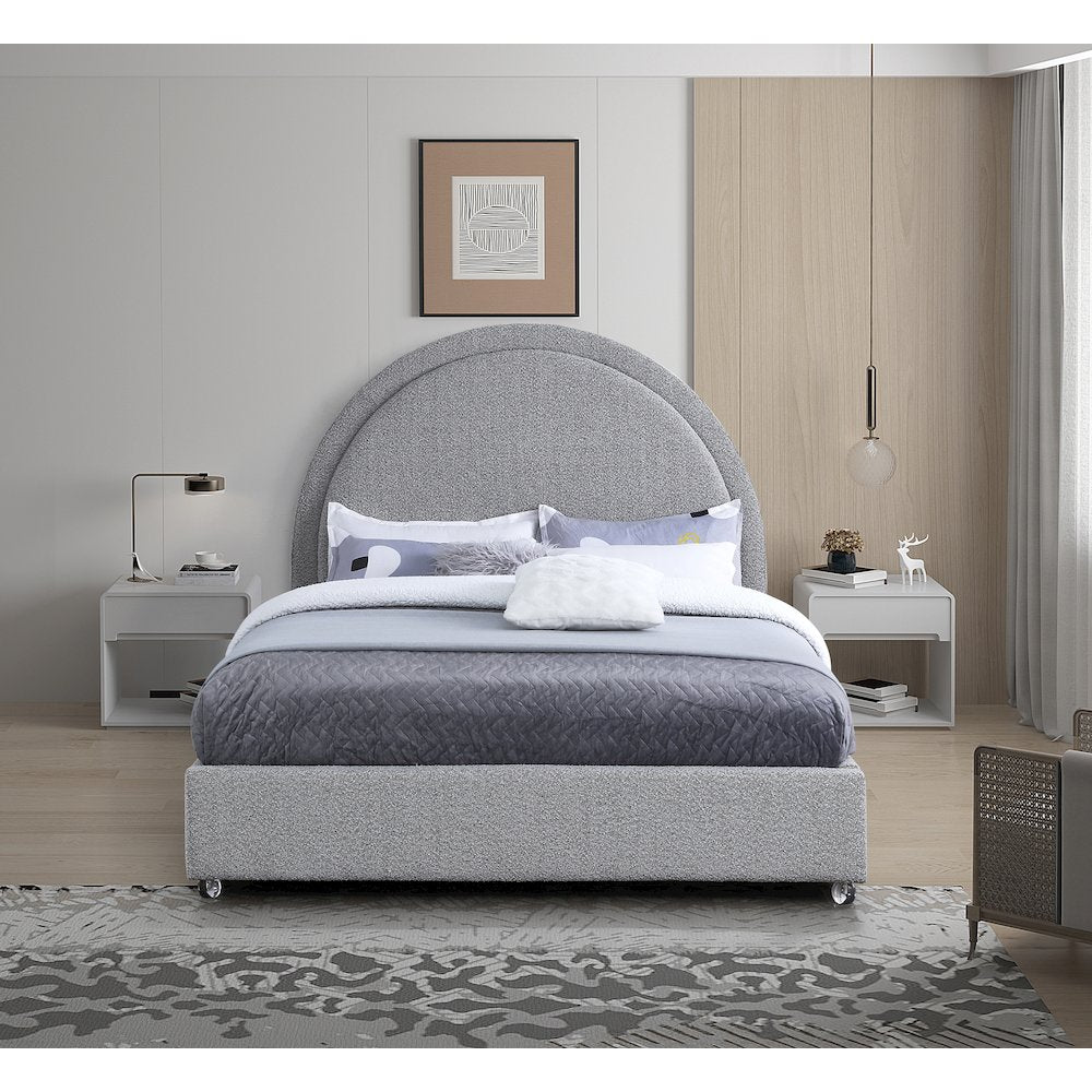 Milo Grey Fabric Full Bed