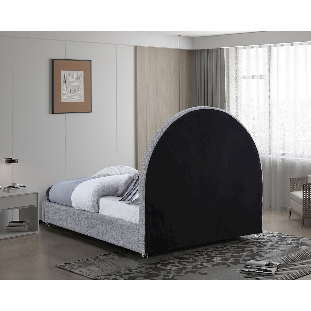 Milo Grey Fabric Full Bed