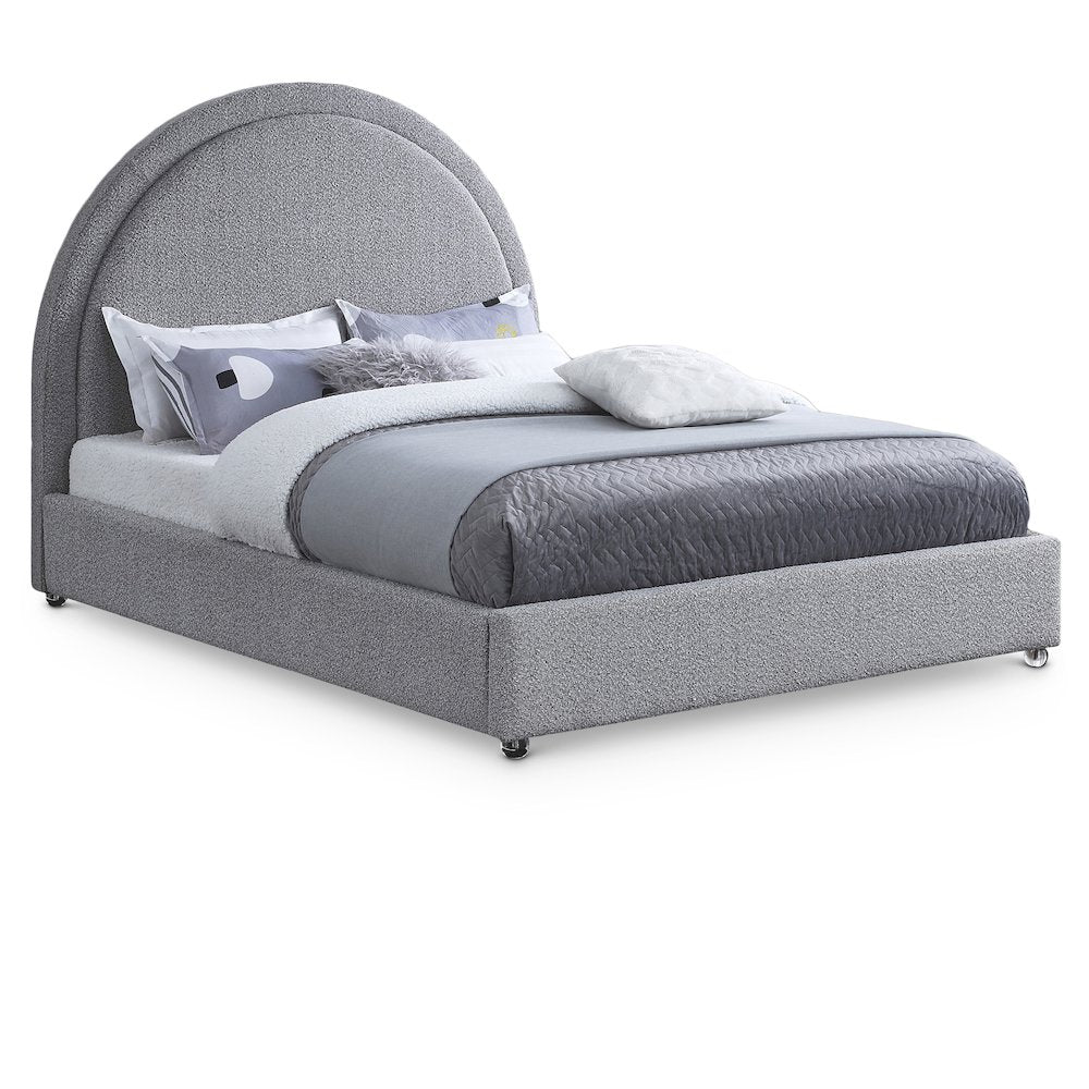 Milo Grey Fabric King Bed