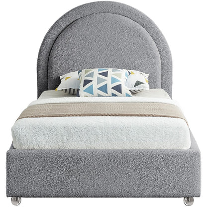 Milo Grey Fabric Twin Bed