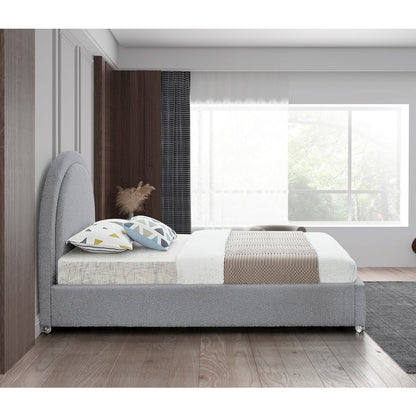 Milo Grey Fabric Twin Bed