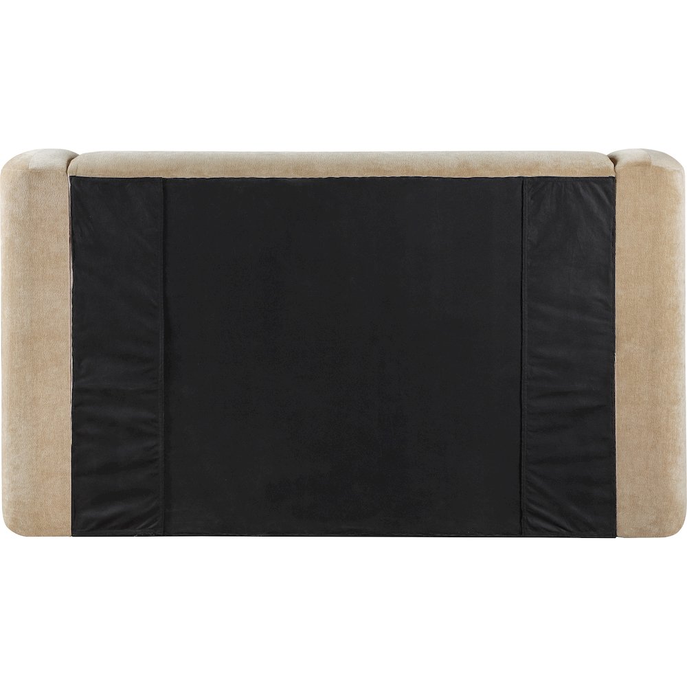 Modena Beige Chenille Fabric Upholstered Full Bed