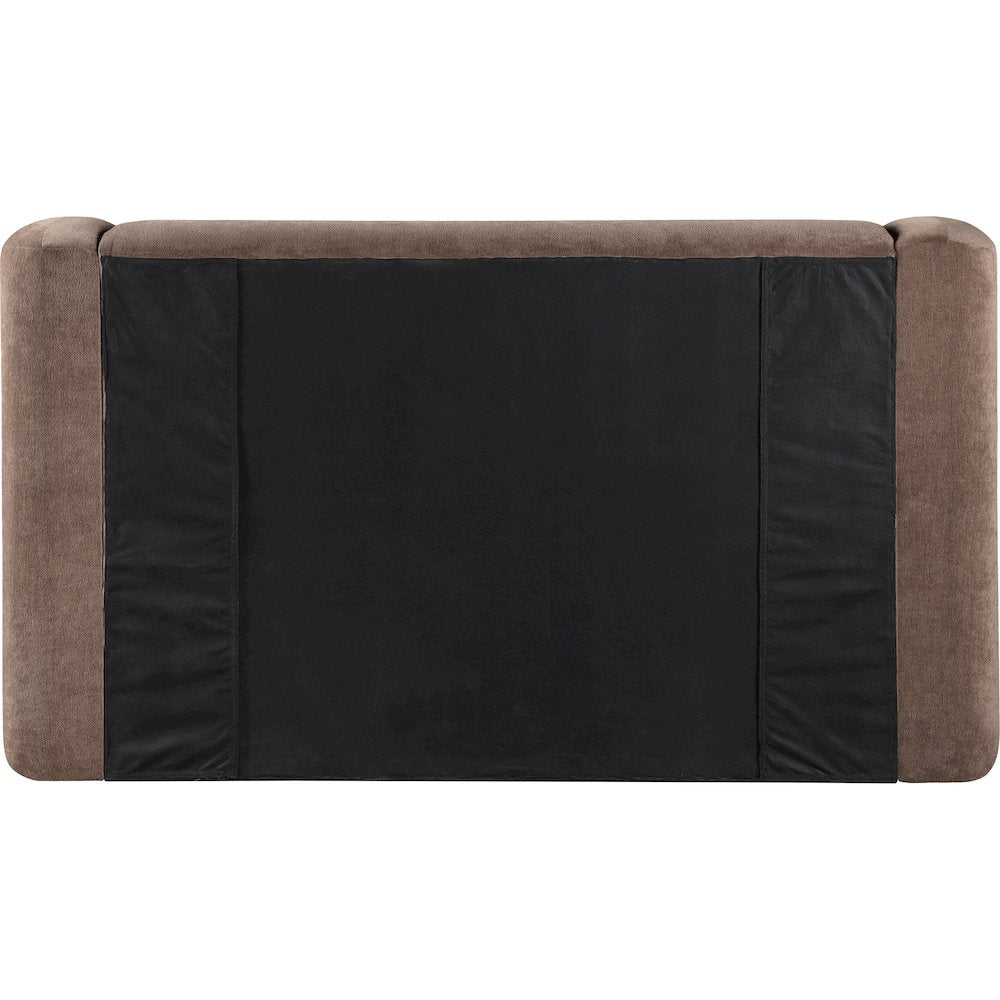 Modena Brown Chenille Fabric Upholstered Full Bed