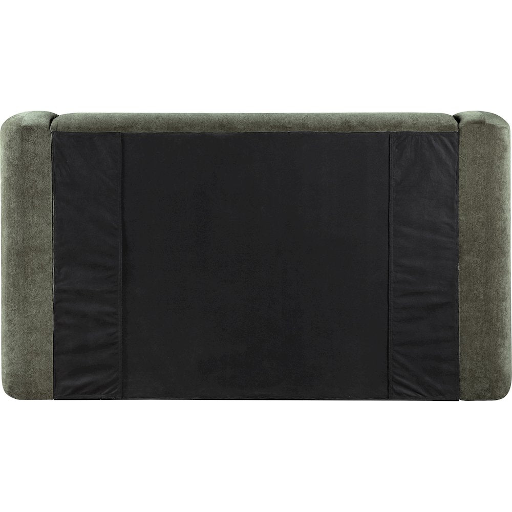 Modena Green Chenille Fabric Upholstered Full Bed
