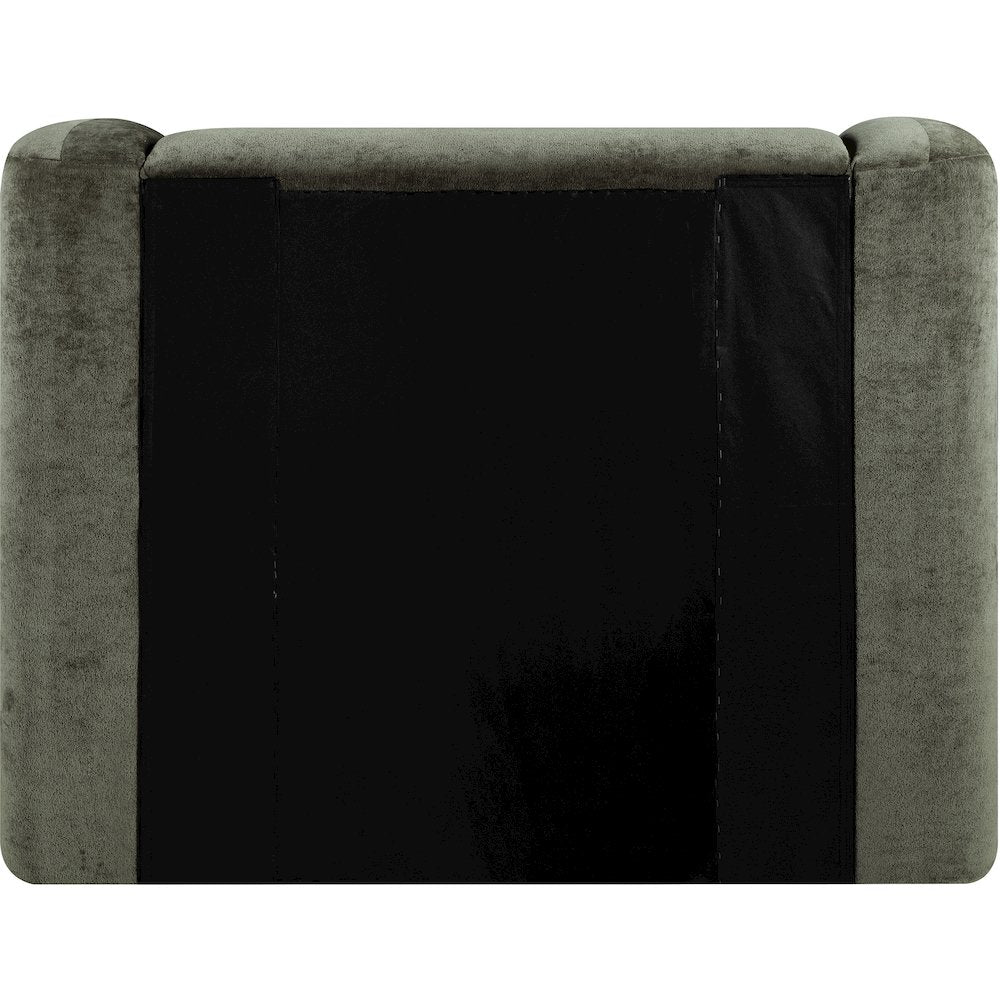 Modena Green Chenille Fabric Upholstered Twin Bed
