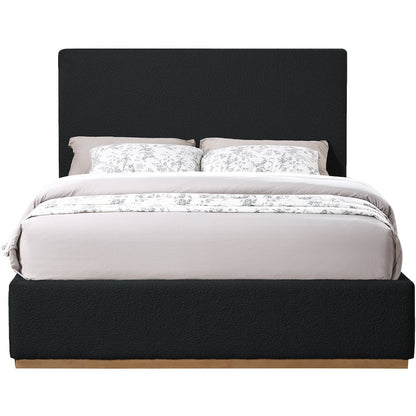 Monaco Black Boucle Fabric Full Bed