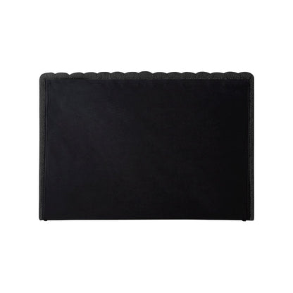 Nash Black Boucle Fabric Twin Bed