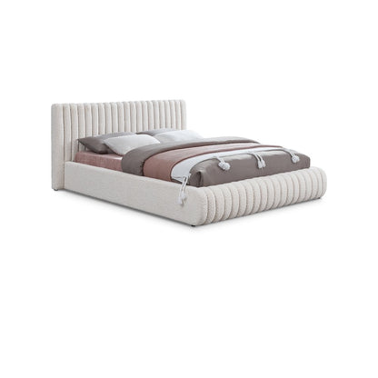 Nash Cream Boucle Fabric Full Bed