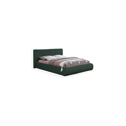 Nash Green Boucle Fabric King Bed