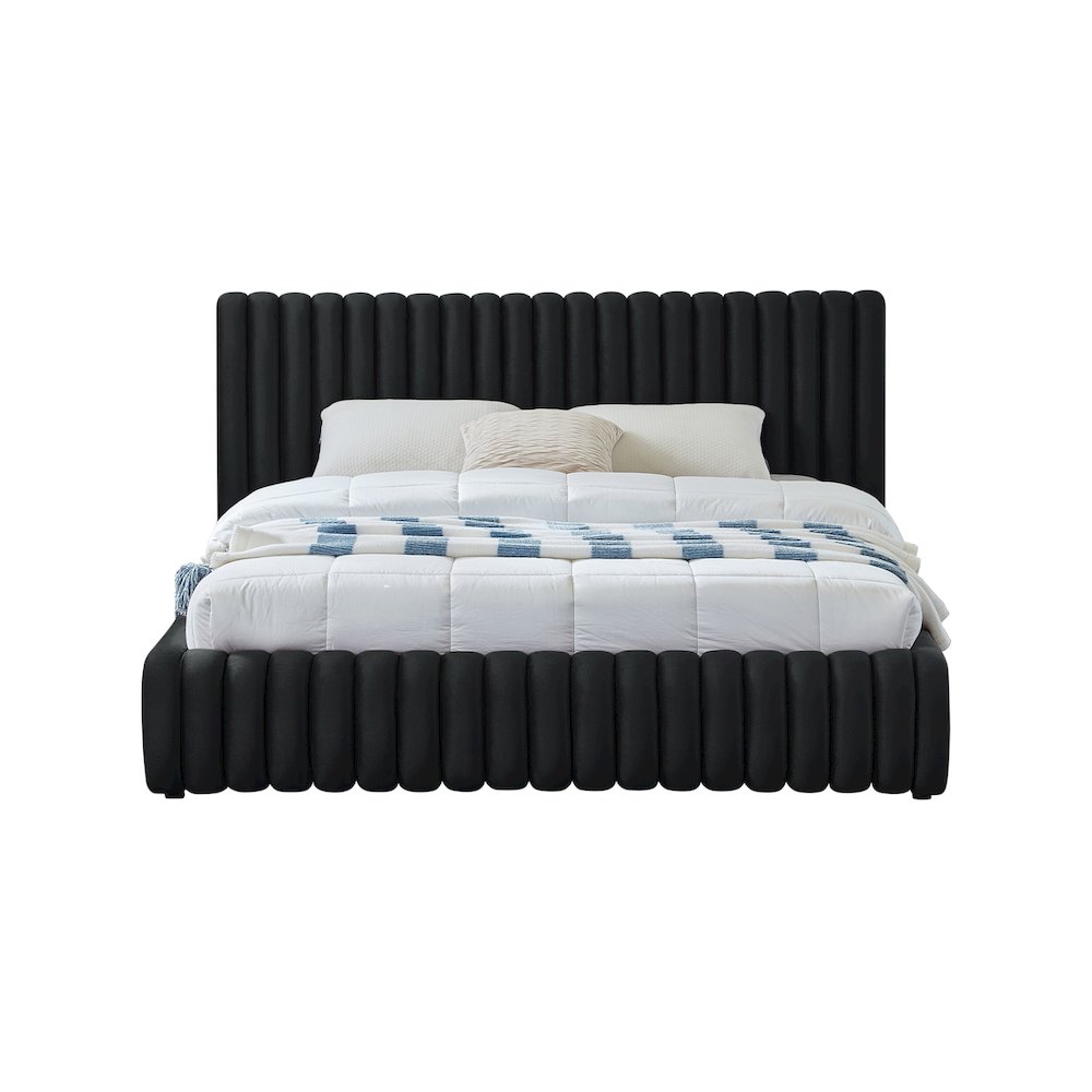 Nico Black Velvet King Bed