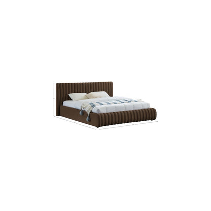 Nico Brown Velvet Full Bed