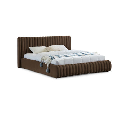 Nico Brown Velvet Full Bed