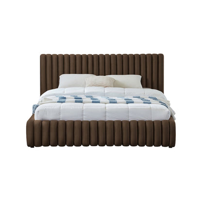 Nico Brown Velvet King Bed