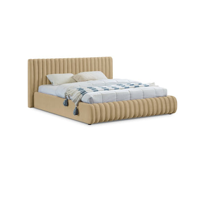 Nico Camel Velvet Full Bed